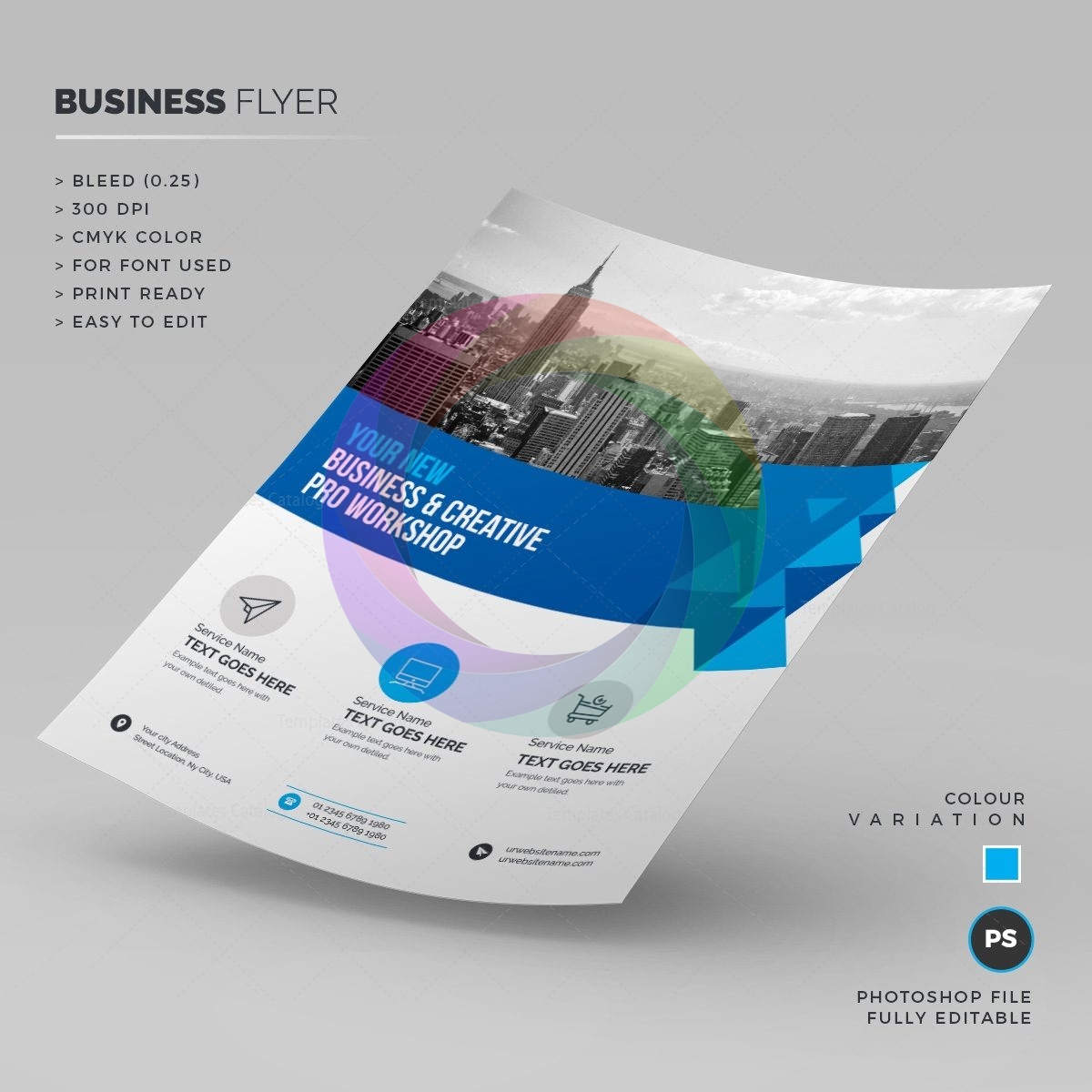 Blue Business Corporate Flyer Template - Graphic Prime | Graphic Design ...