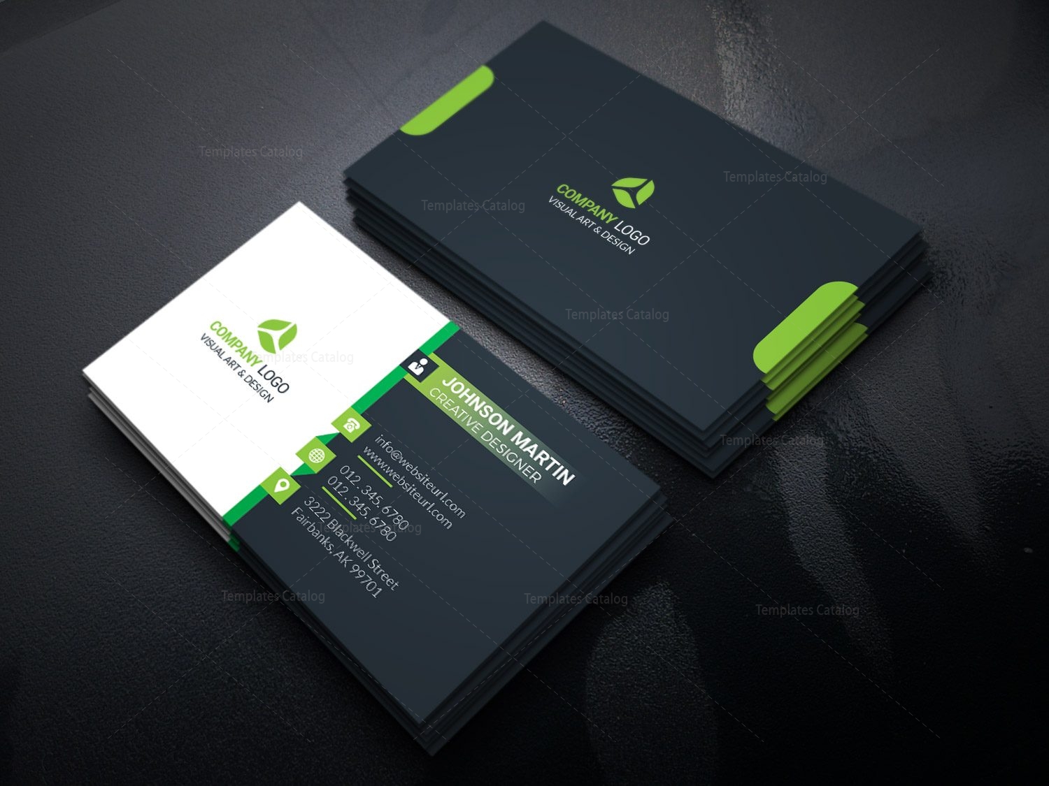 Dark Business Card Design - Graphic Prime | Graphic Design Templates