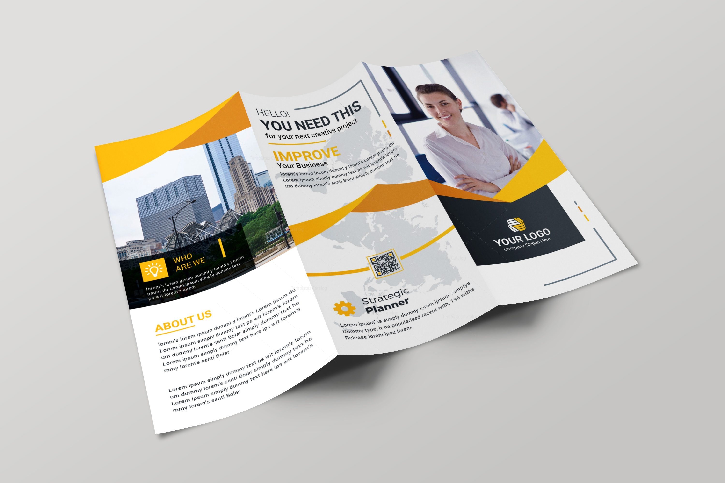 Hamburg Professional Tri-fold Brochure Design Template - Graphic Prime ...