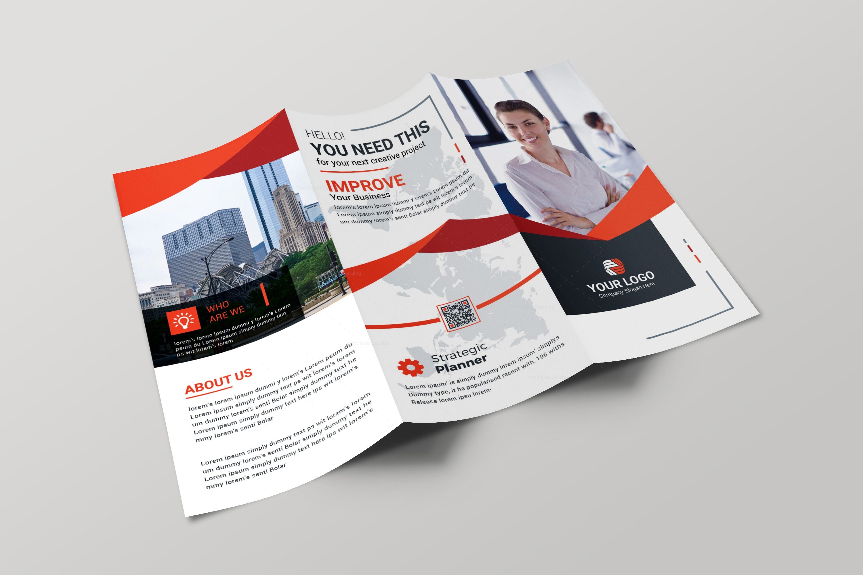 Hamburg Professional Tri-fold Brochure Design Template - Graphic Prime ...