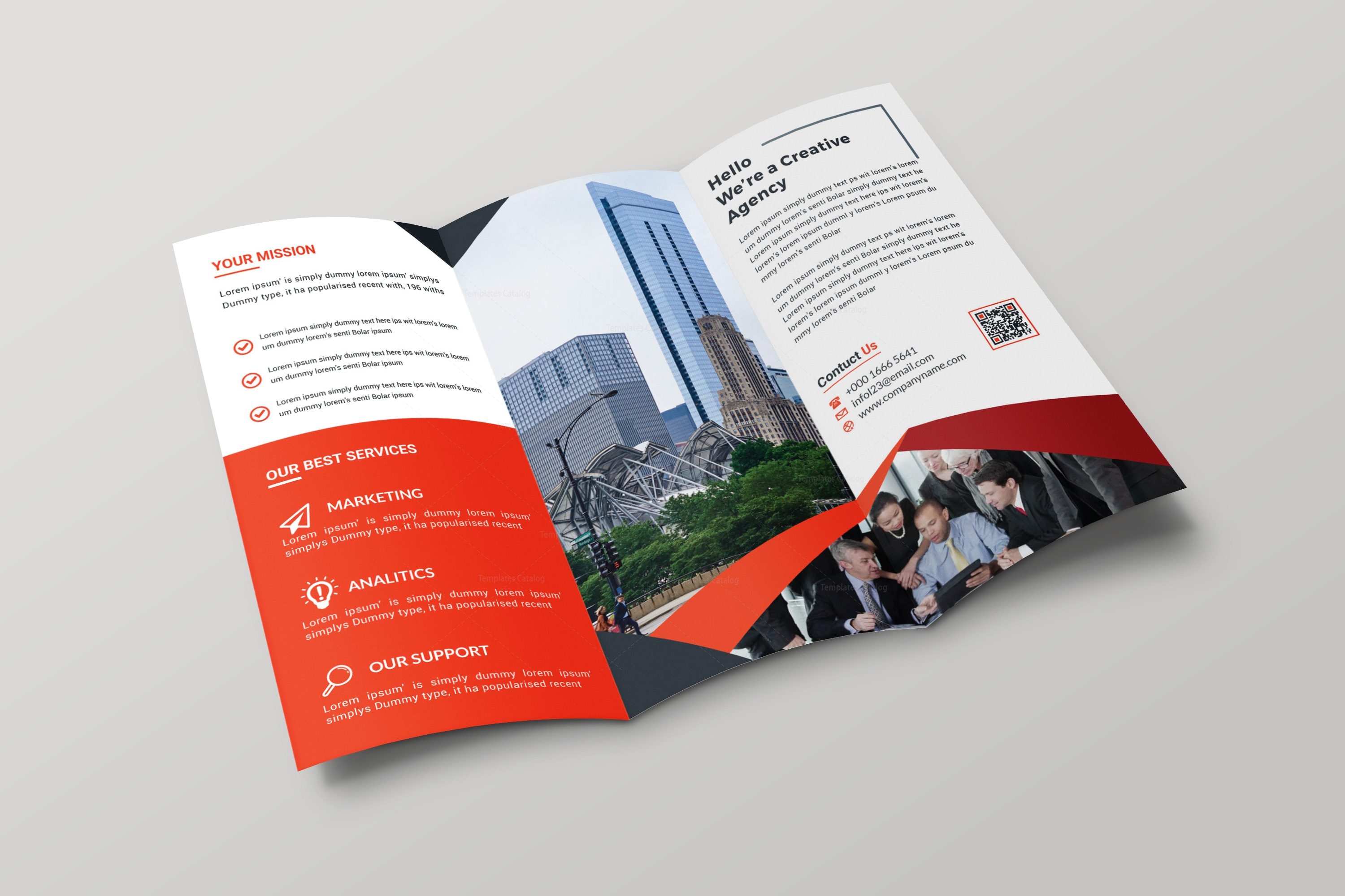 Hamburg Professional Tri-fold Brochure Design Template - Graphic Prime ...