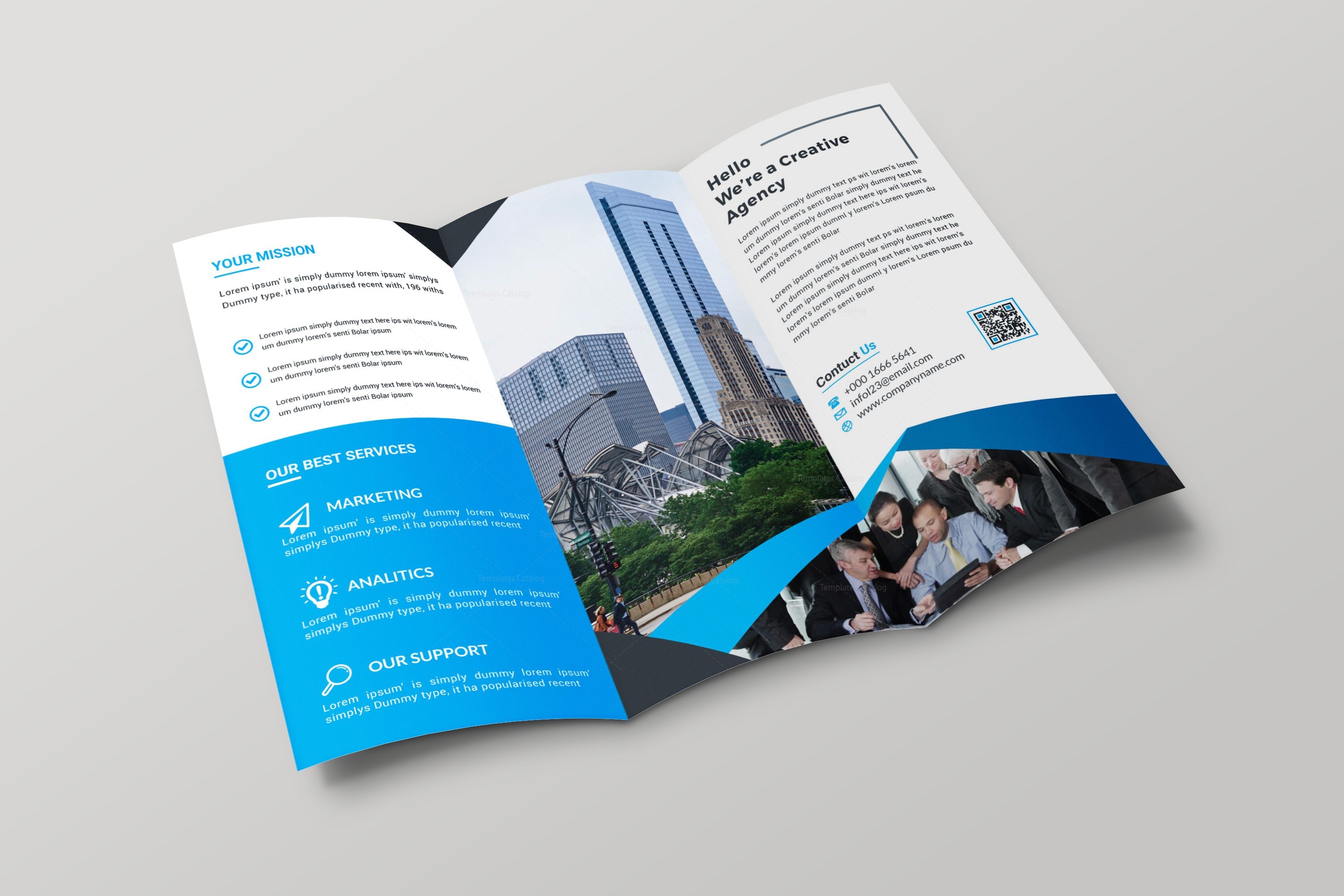 Hamburg Professional Tri-fold Brochure Design Template - Graphic Prime ...