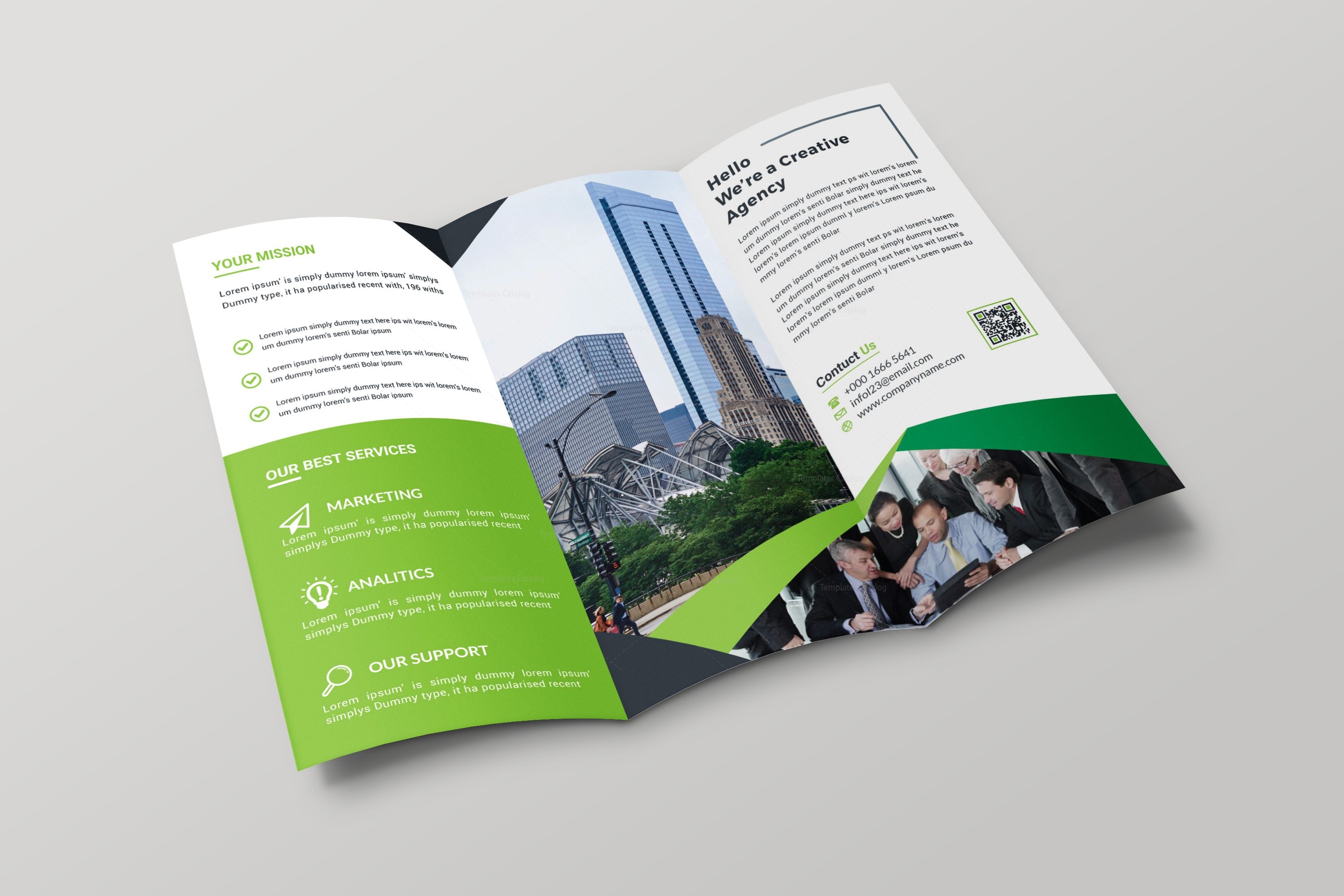 Hamburg Professional Tri-fold Brochure Design Template - Graphic Prime ...