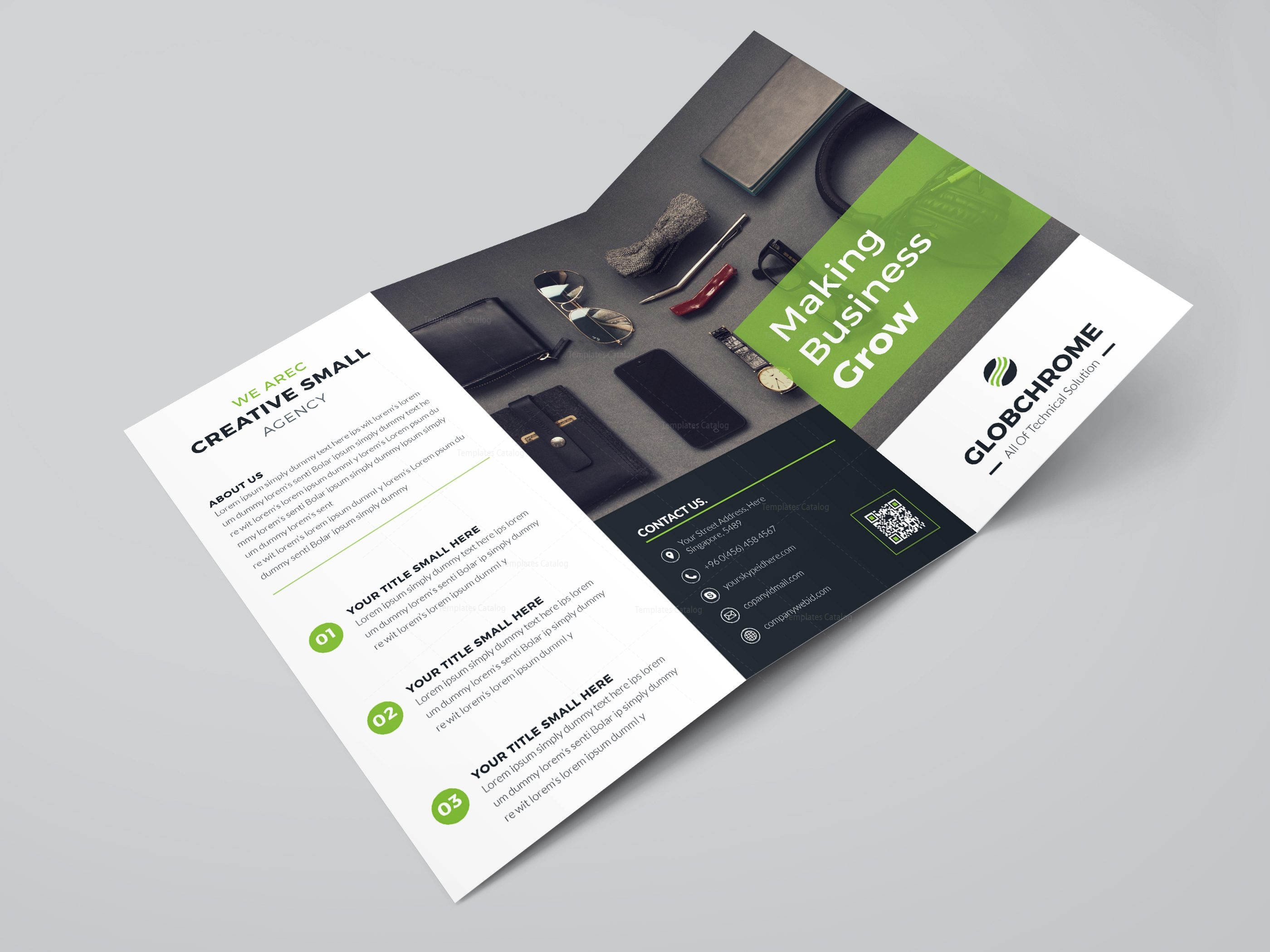 Helsinki Professional Tri-fold Brochure Design Template - Graphic Prime ...