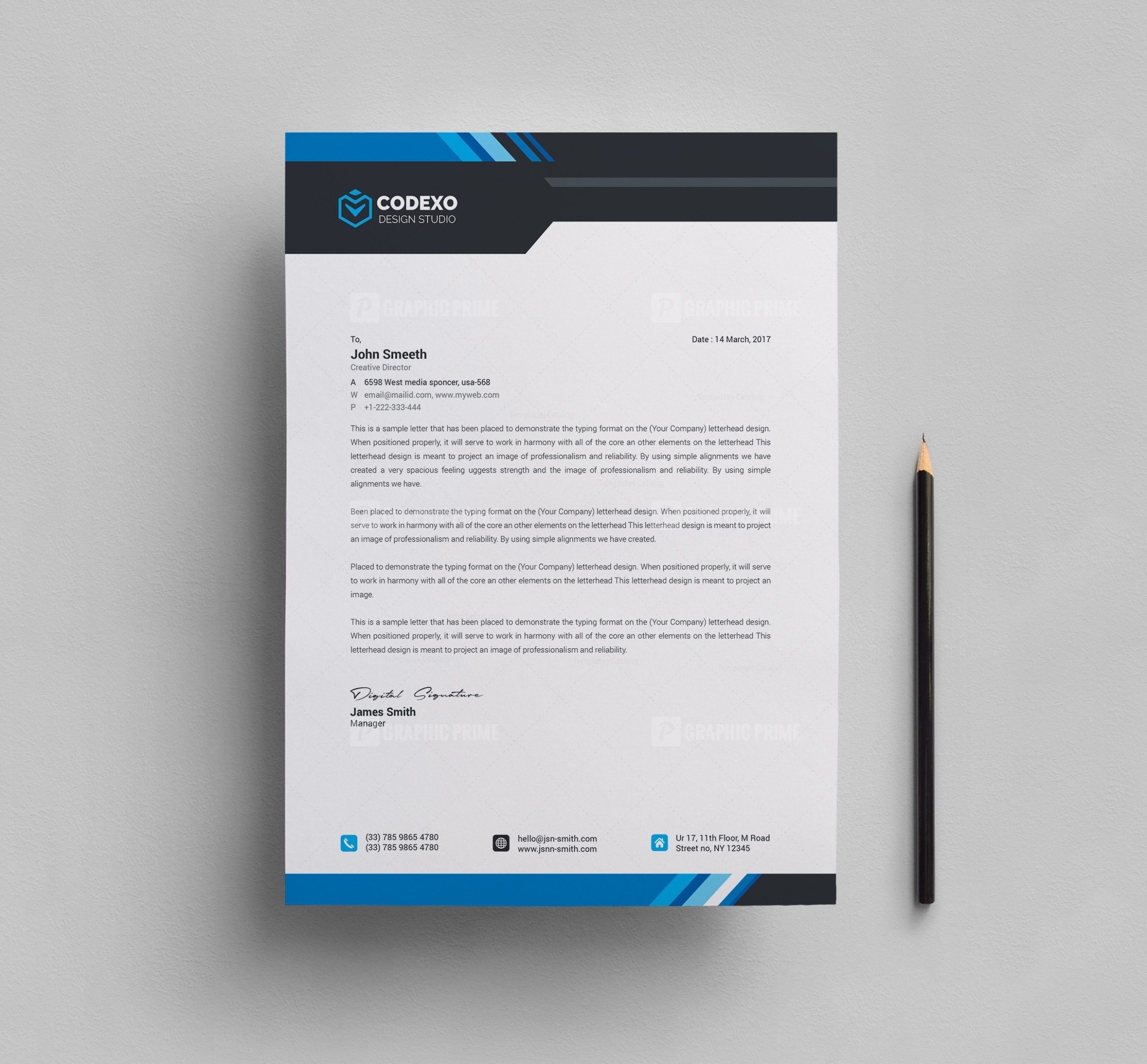 High Quality Letterhead Stationary Template - Graphic Prime | Graphic ...