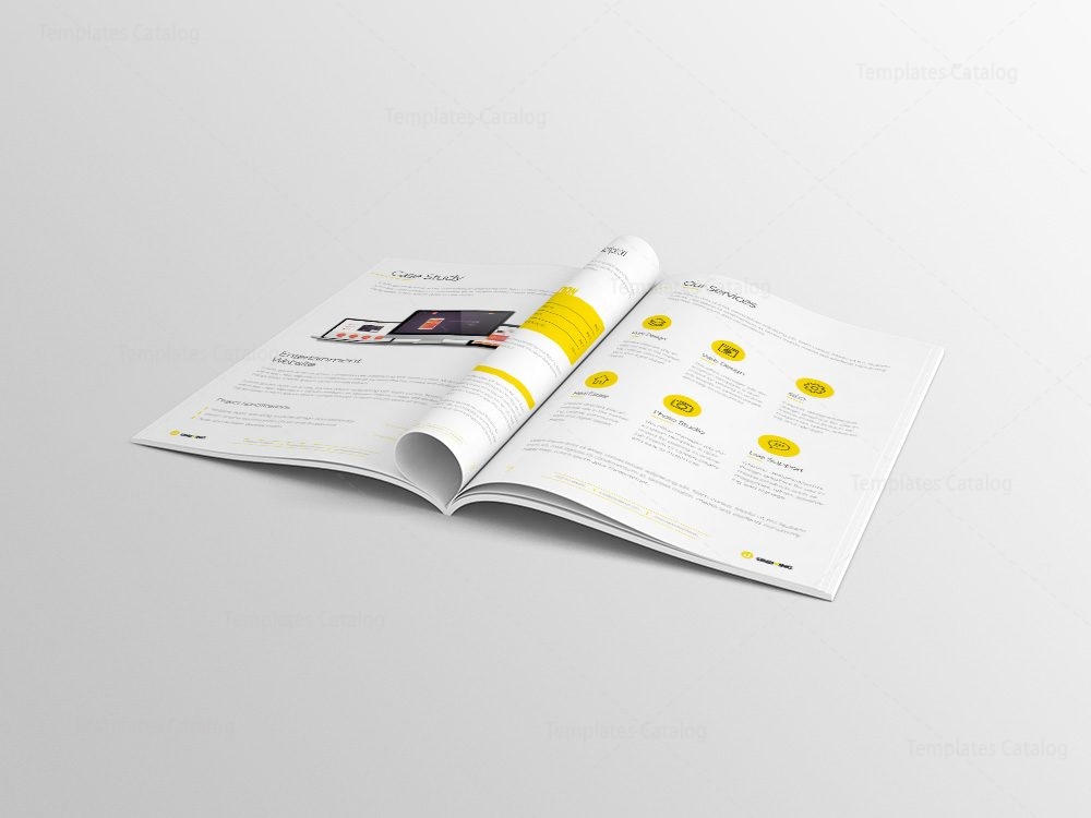 INDD Elegant Business Bi-Fold Brochure Design Template - Graphic Prime ...