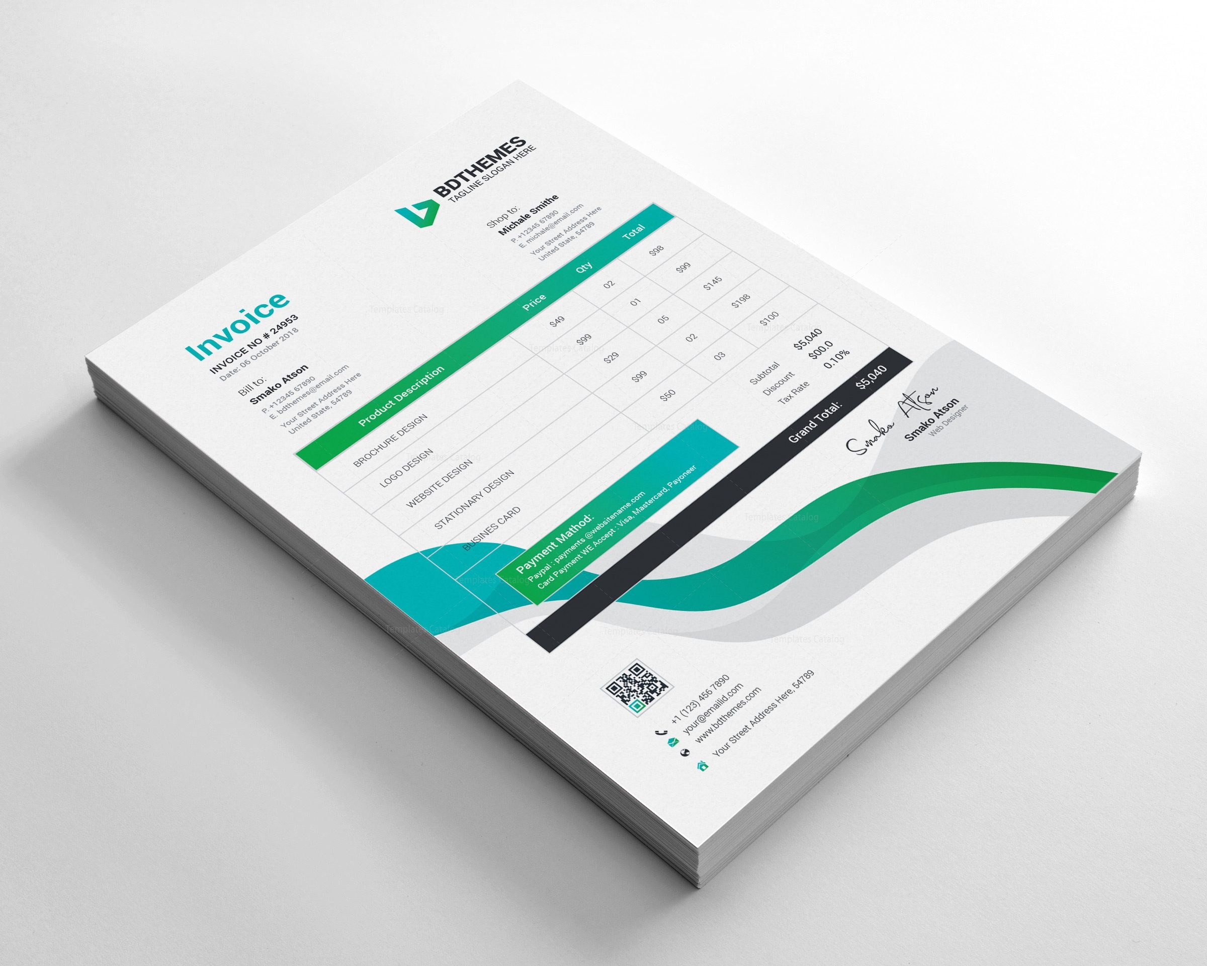 Insurance Invoice Design Template Graphic Prime Graphic Design