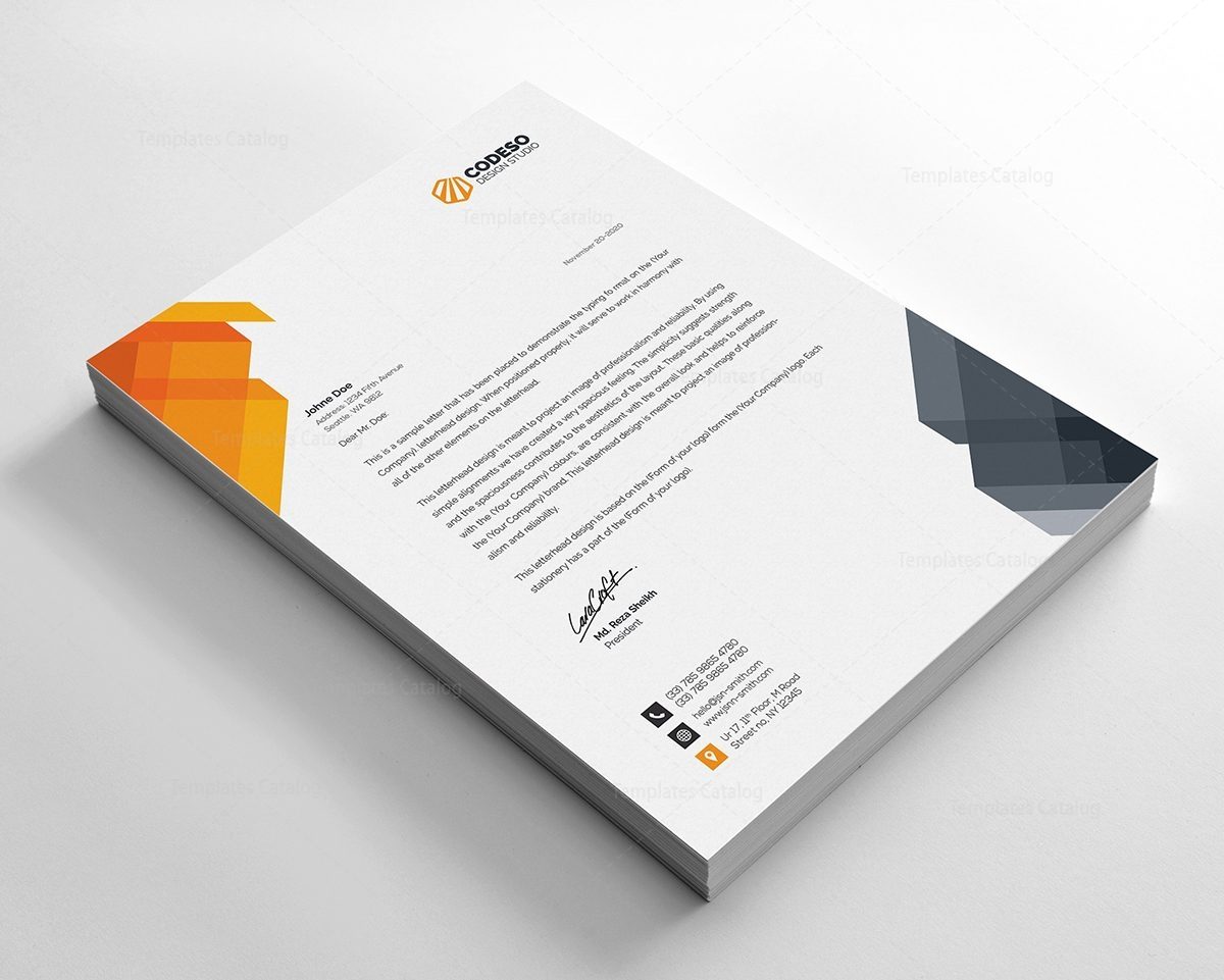 Print Ready Letterhead Template - Graphic Prime | Graphic Design Templates