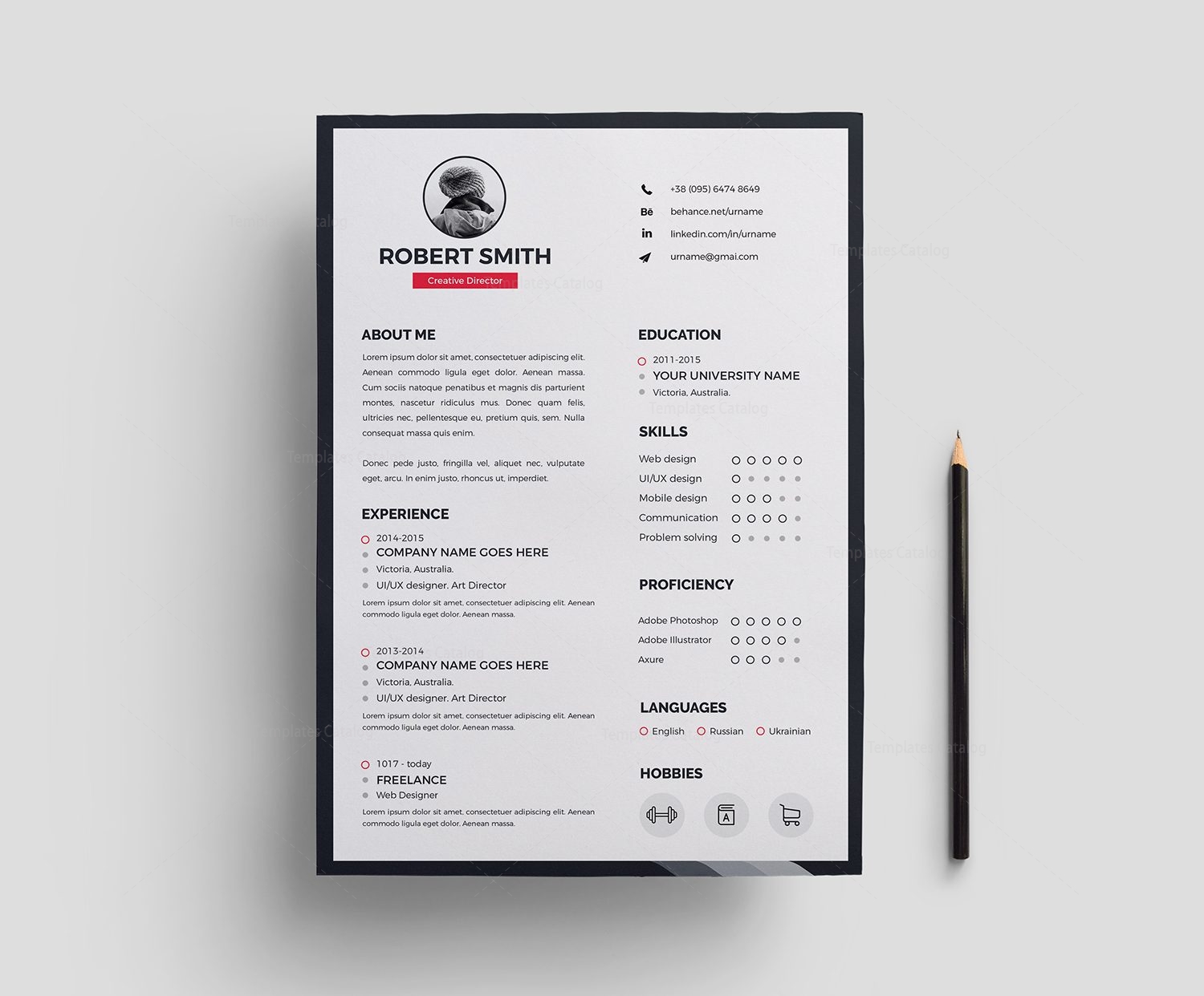 Resume Design Template - Graphic Prime | Graphic Design Templates