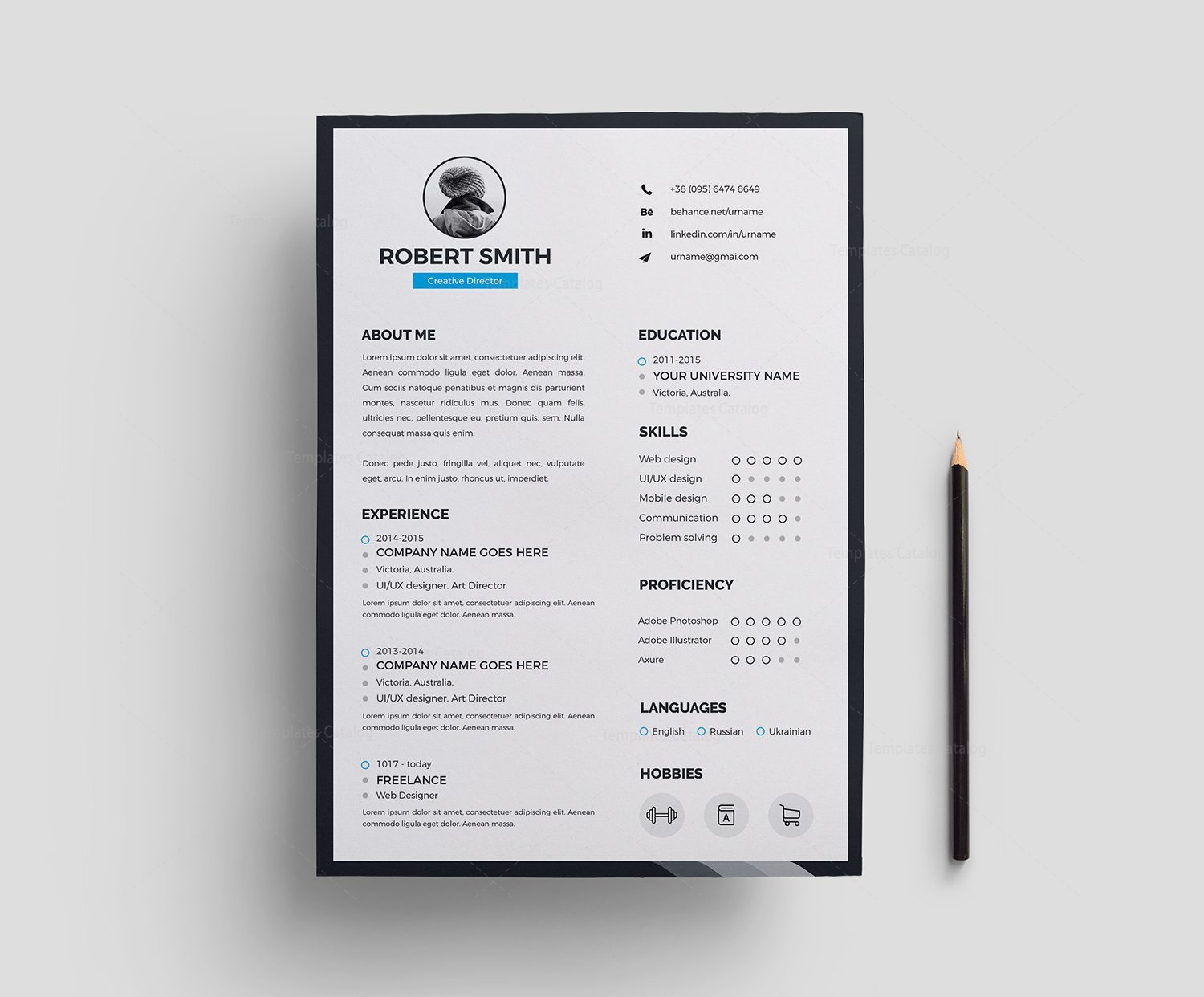 Resume Design Template - Graphic Prime | Graphic Design Templates