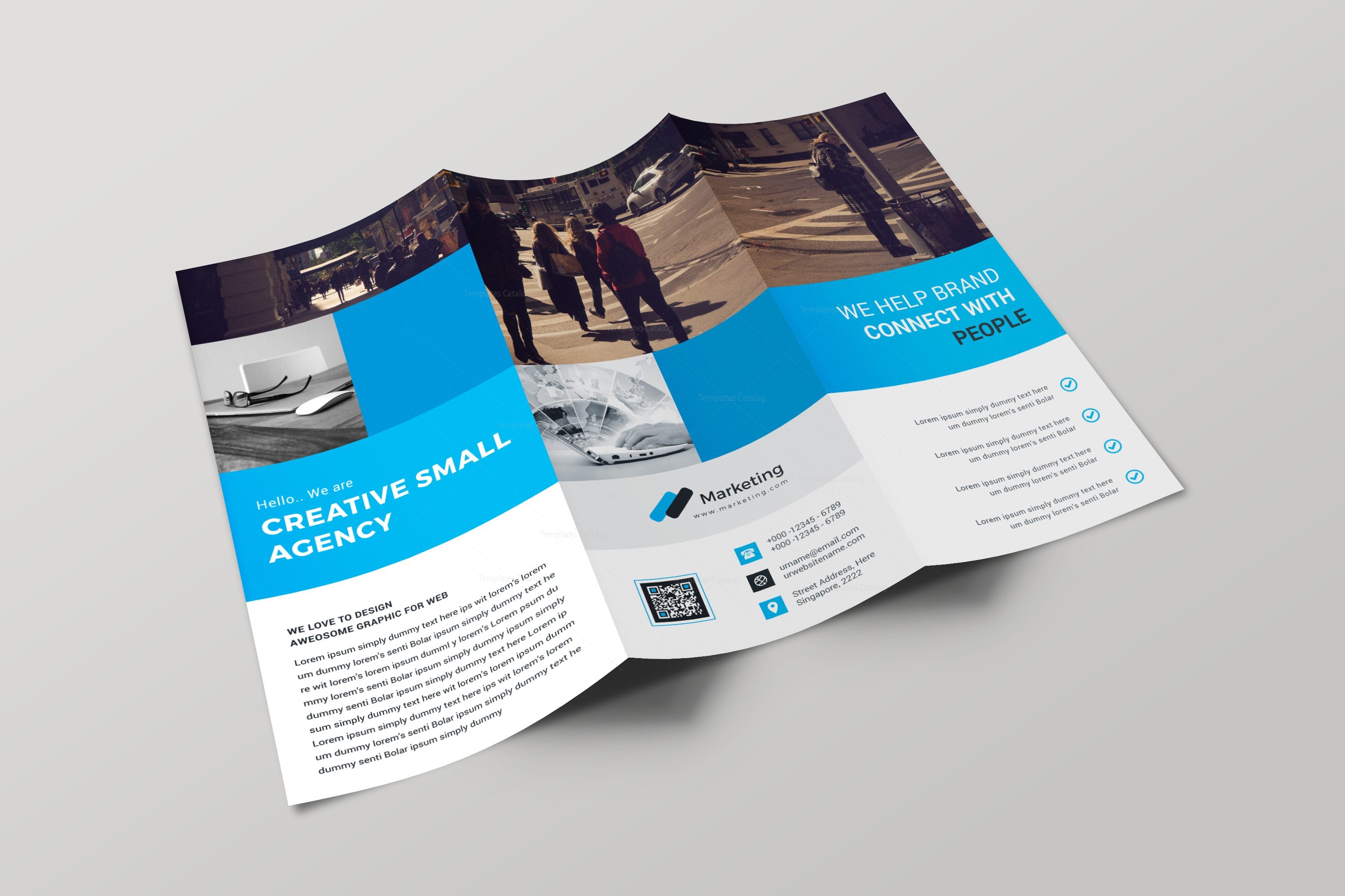 Riga Professional Tri-fold Brochure Design Template - Graphic Prime ...