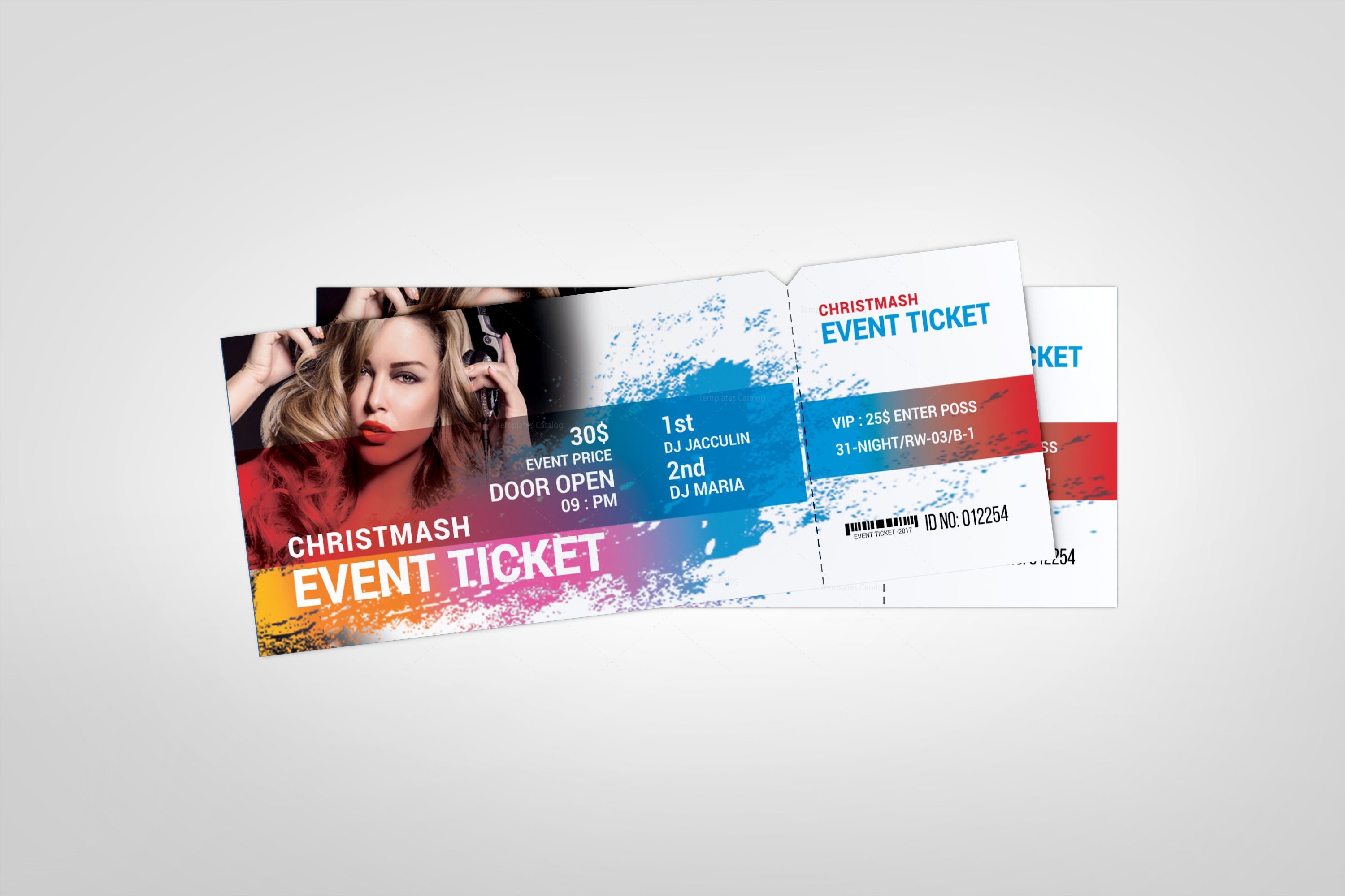 Sleek Event Ticket Design Template - Graphic Prime | Graphic Design ...