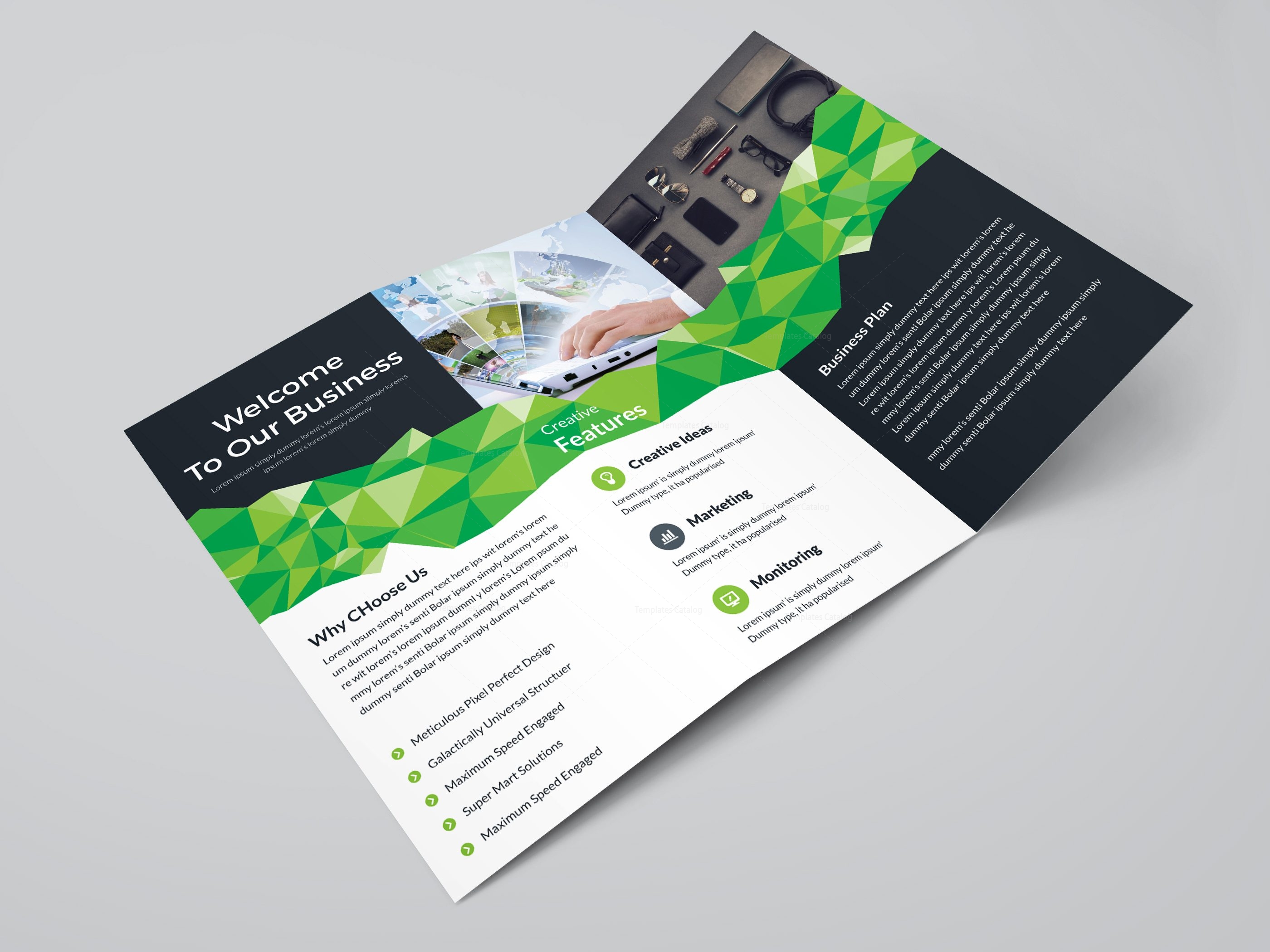 Tallinn Professional Tri-fold Brochure Design Template - Graphic Prime ...