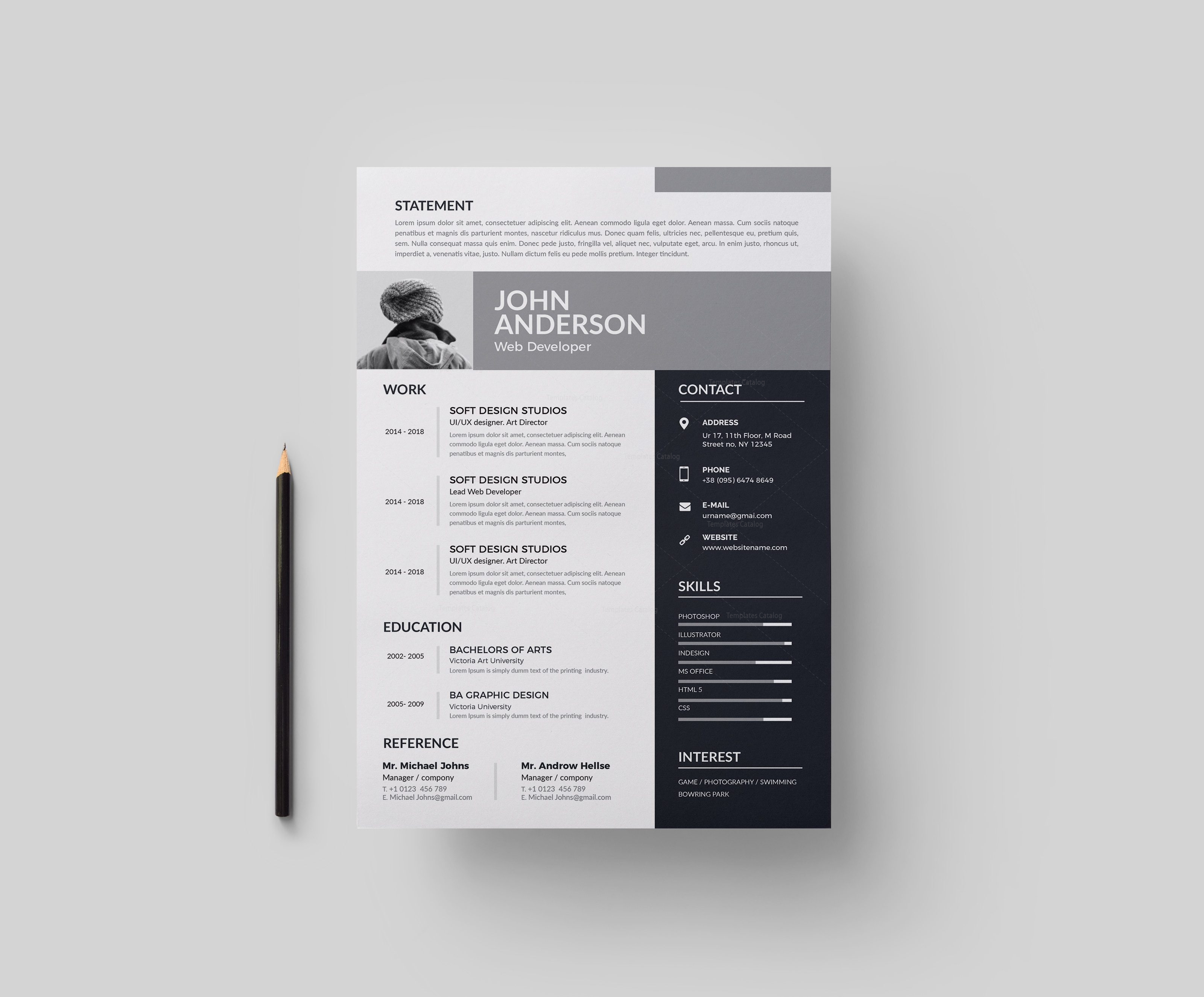 Venice Professional Resume Design Template - Graphic Prime | Graphic ...