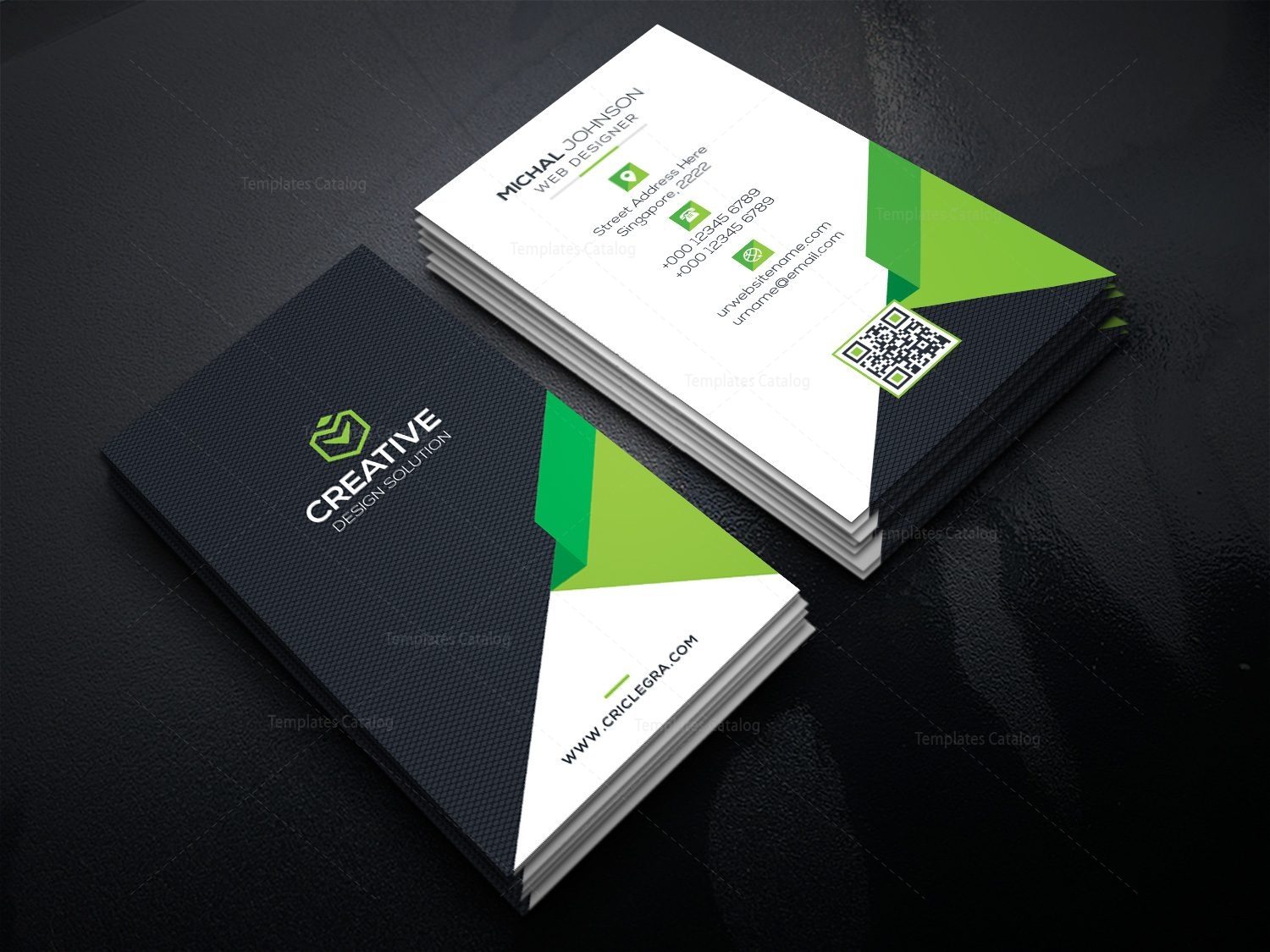 Vertical Technology Business Card - Graphic Prime | Graphic Design ...