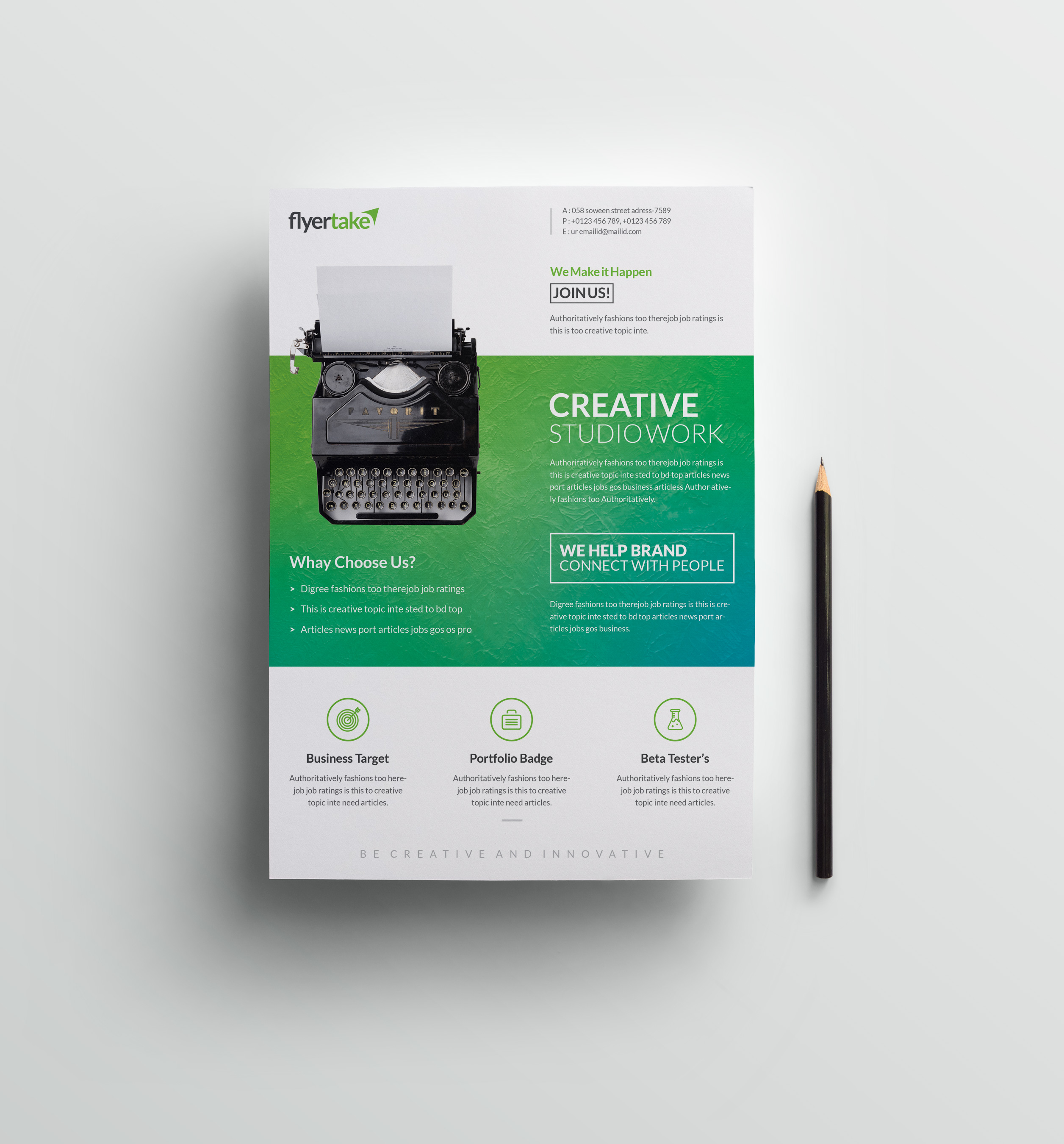 Product Promotion Flyer Design Template In PSD, Word,, 57% OFF