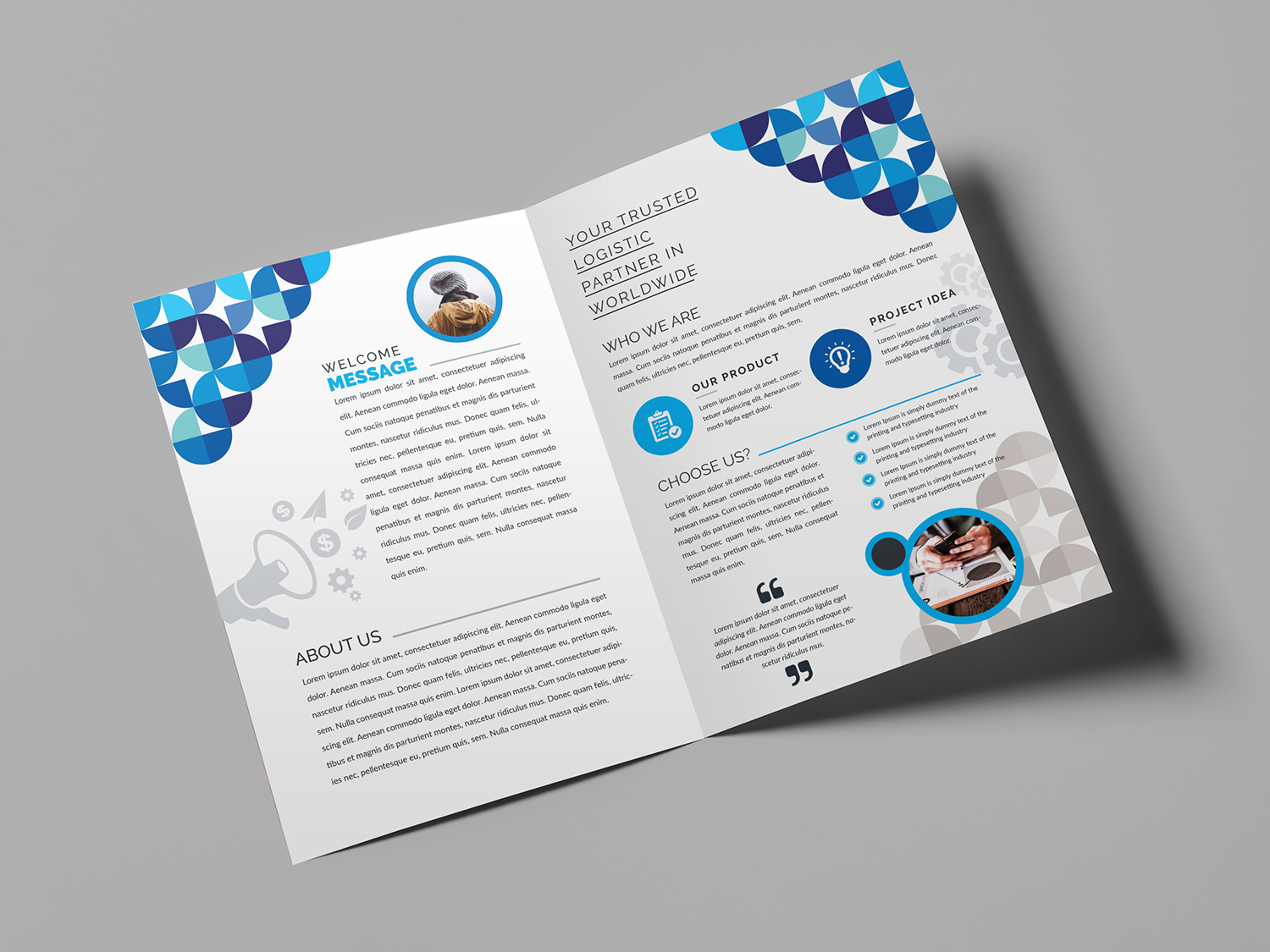 Fancy Bi-Fold Brochure Template - Graphic Prime | Graphic Design Templates