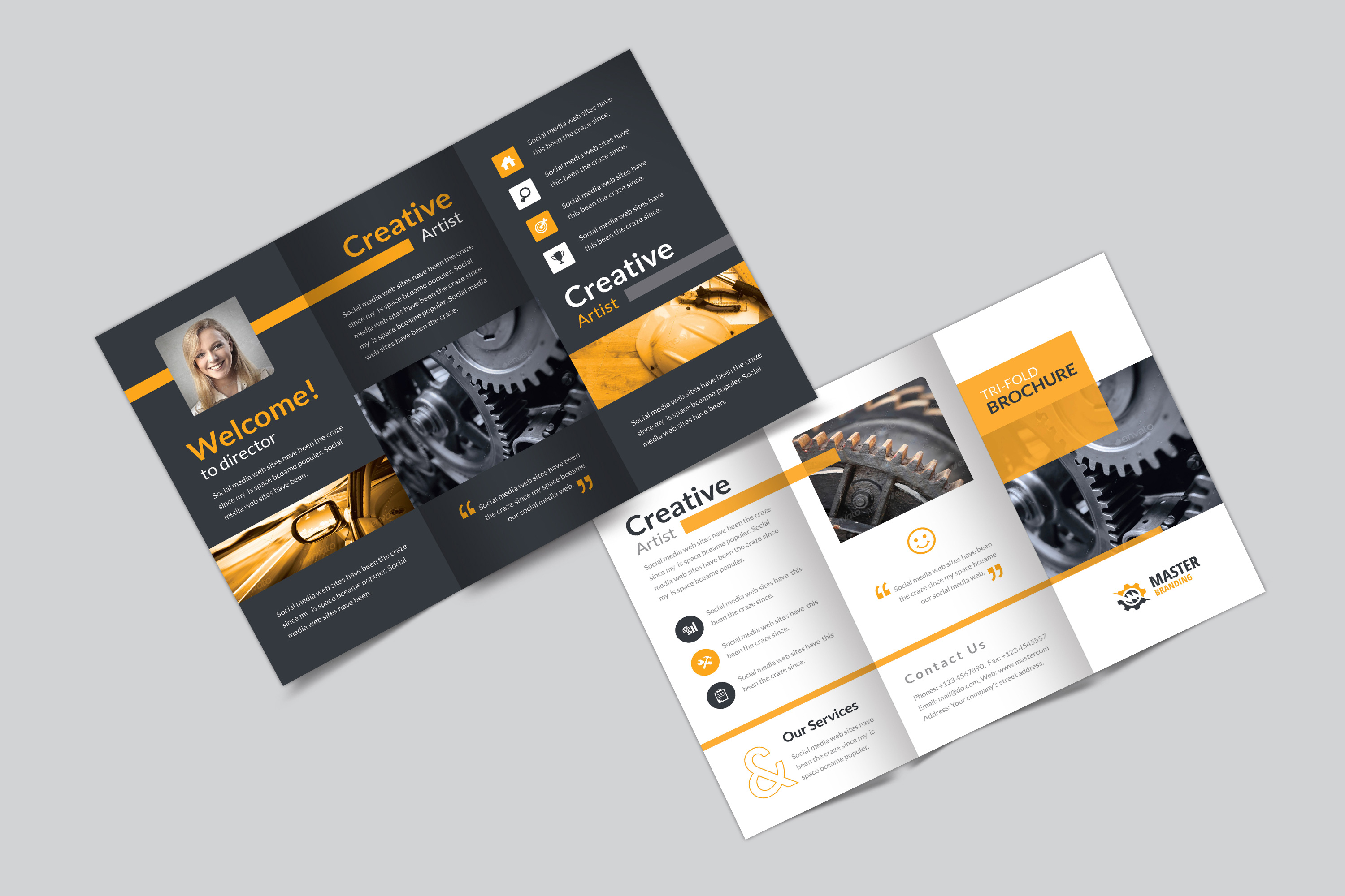 Master Corporate Creative Tri-fold Brochure