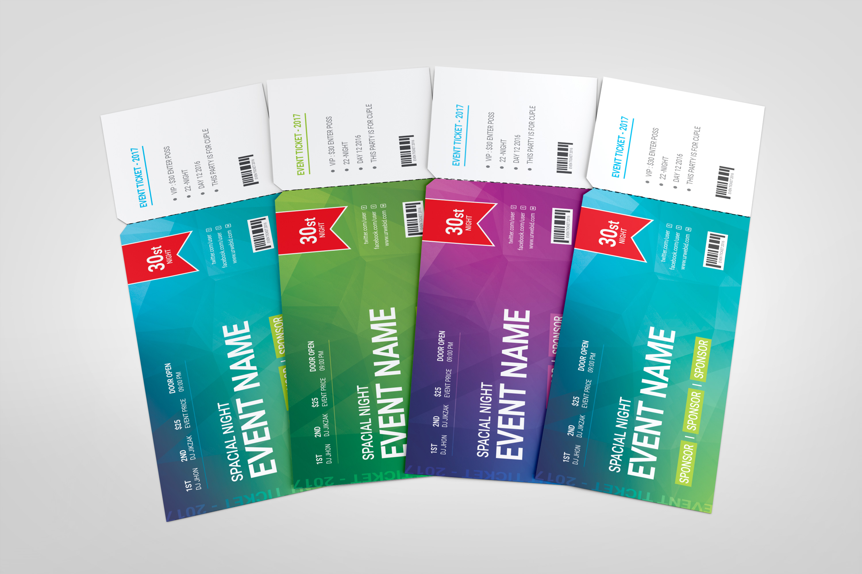 Premium Event Ticket Template - Graphic Prime | Graphic Design Templates