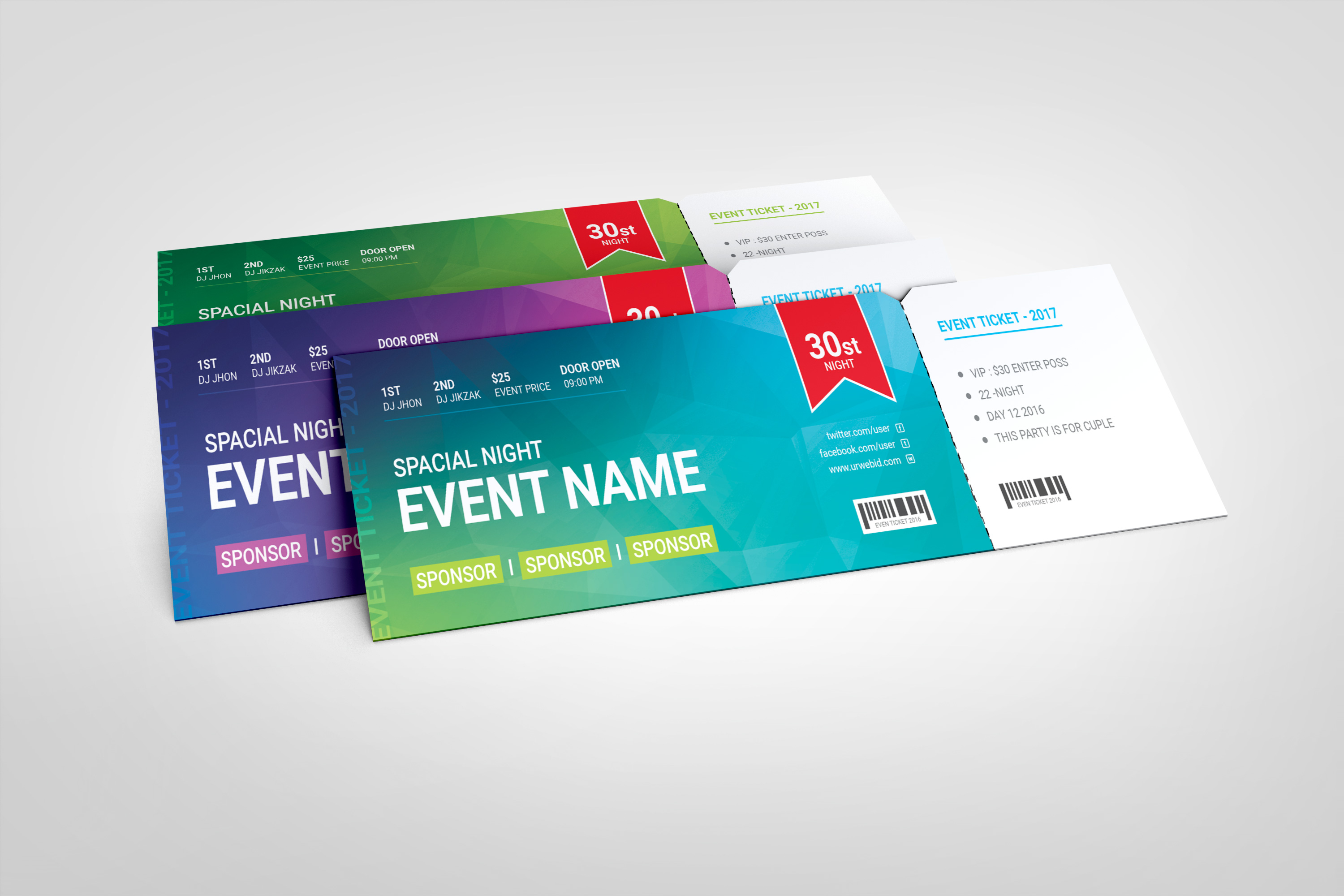 Premium Event Ticket Template - Graphic Prime | Graphic Design Templates