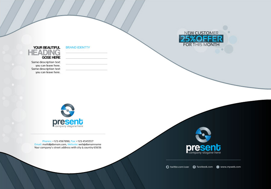 Professional Corporate Presentation Folder Template - Graphic Prime