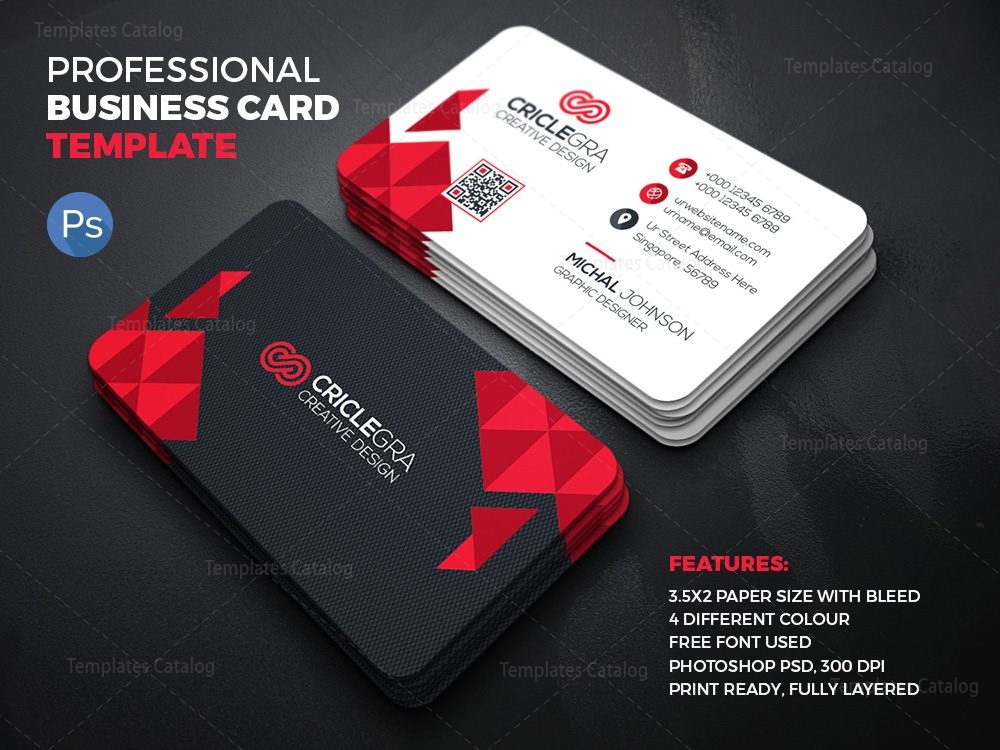 photoshop business card template with bleed